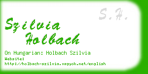 szilvia holbach business card